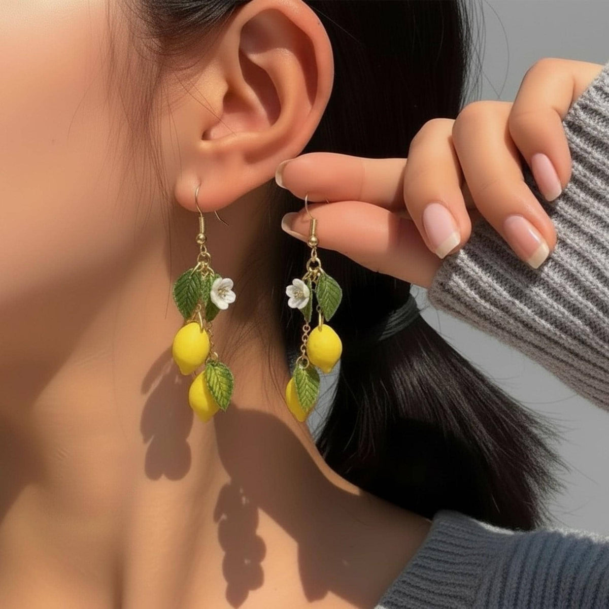 Lemon Dangle Earrings
