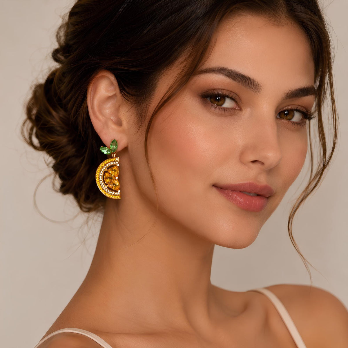 Lemon Slice Drop Earrings