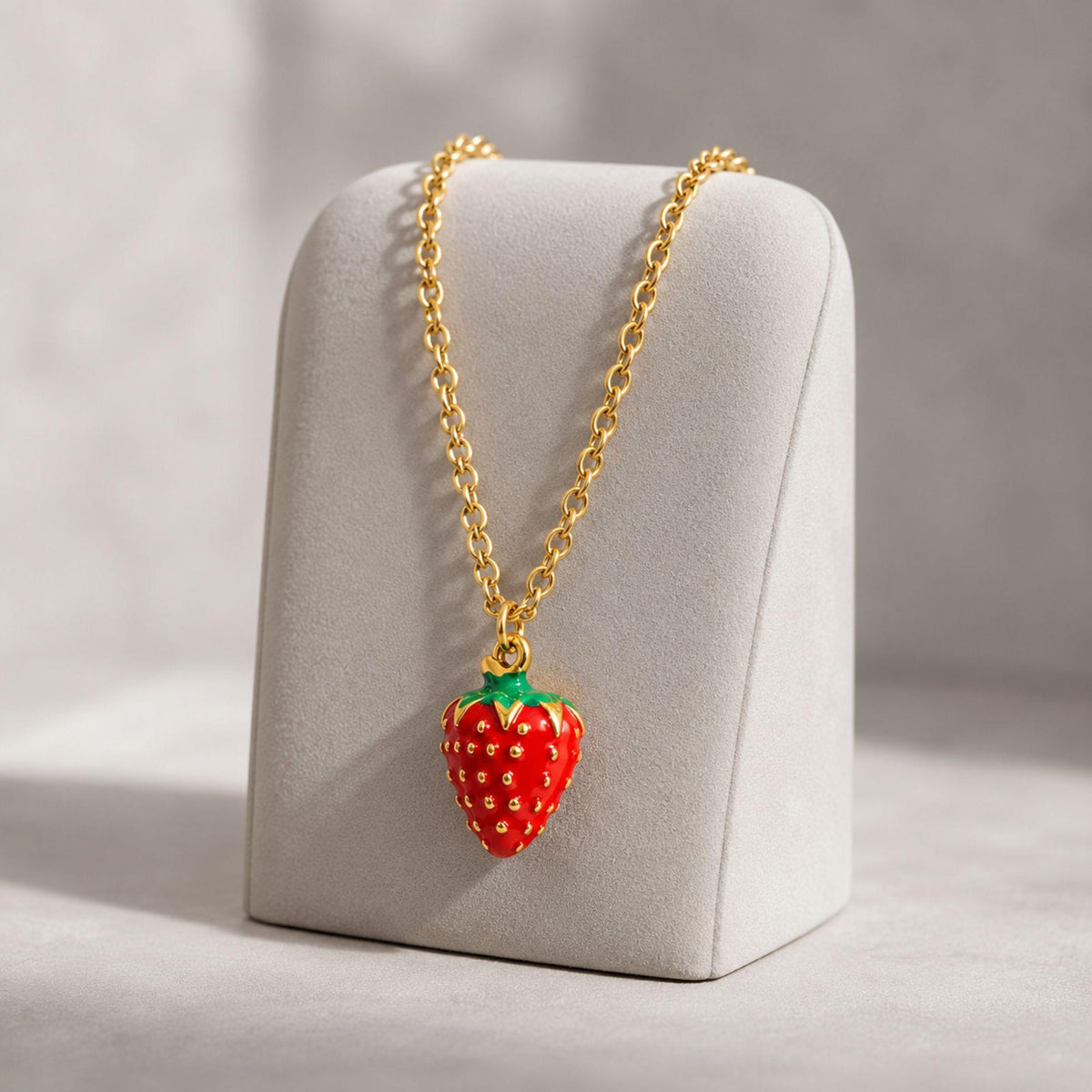 Strawberry Pendant Necklace