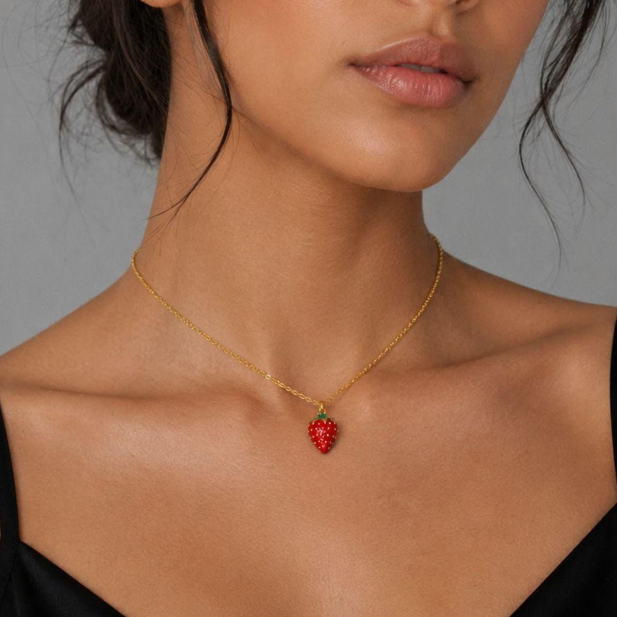 Strawberry Pendant Necklace
