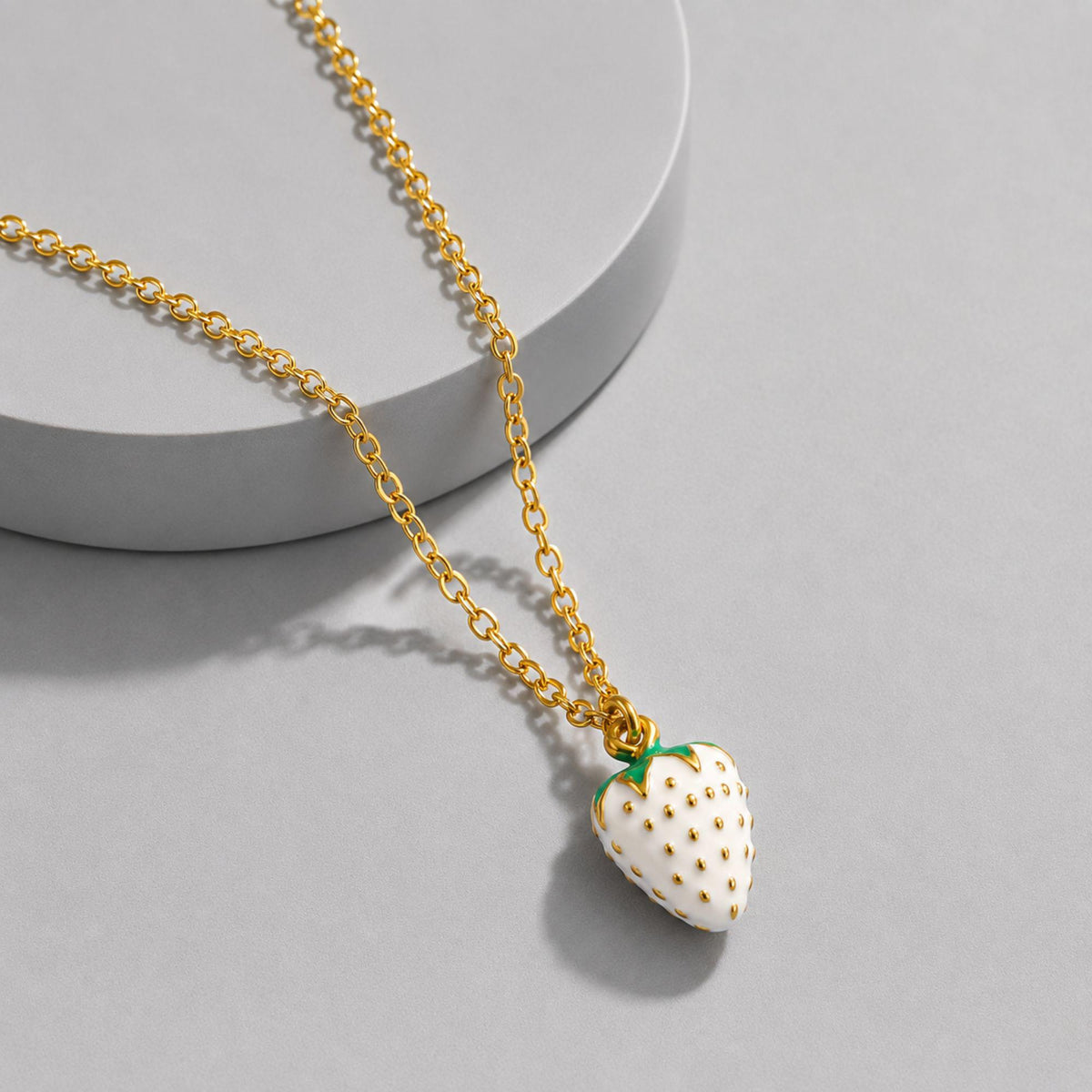 White Strawberry Necklace