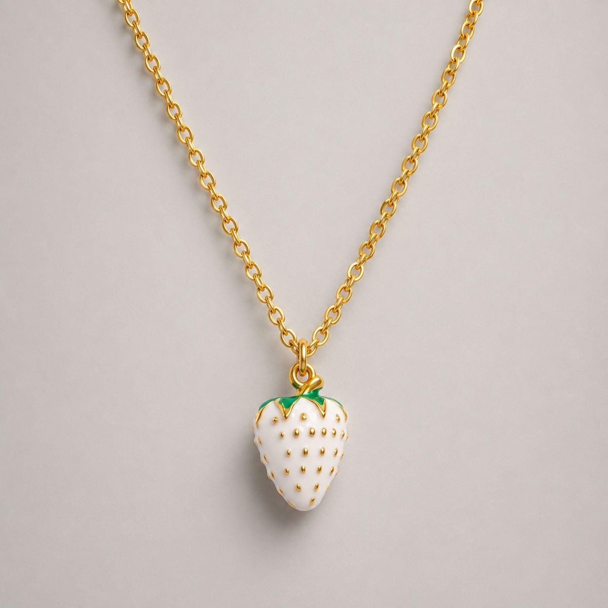White Strawberry Necklace
