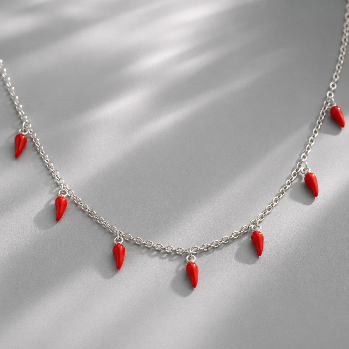 Red Chili Pepper Dangle Necklace