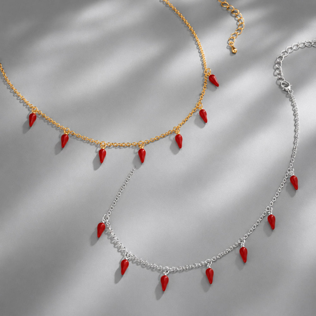 Red Chili Pepper Dangle Necklace