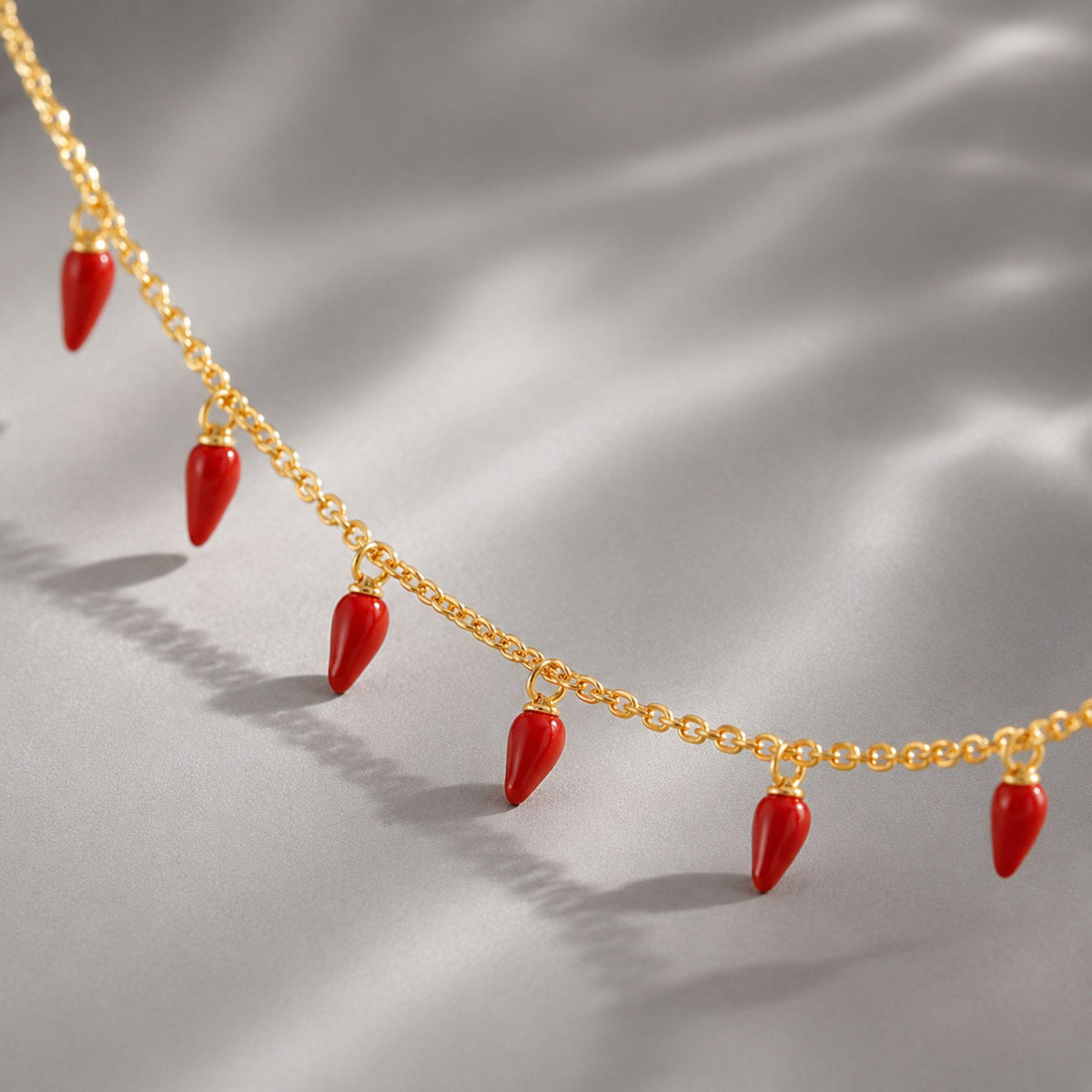 Red Chili Pepper Dangle Necklace