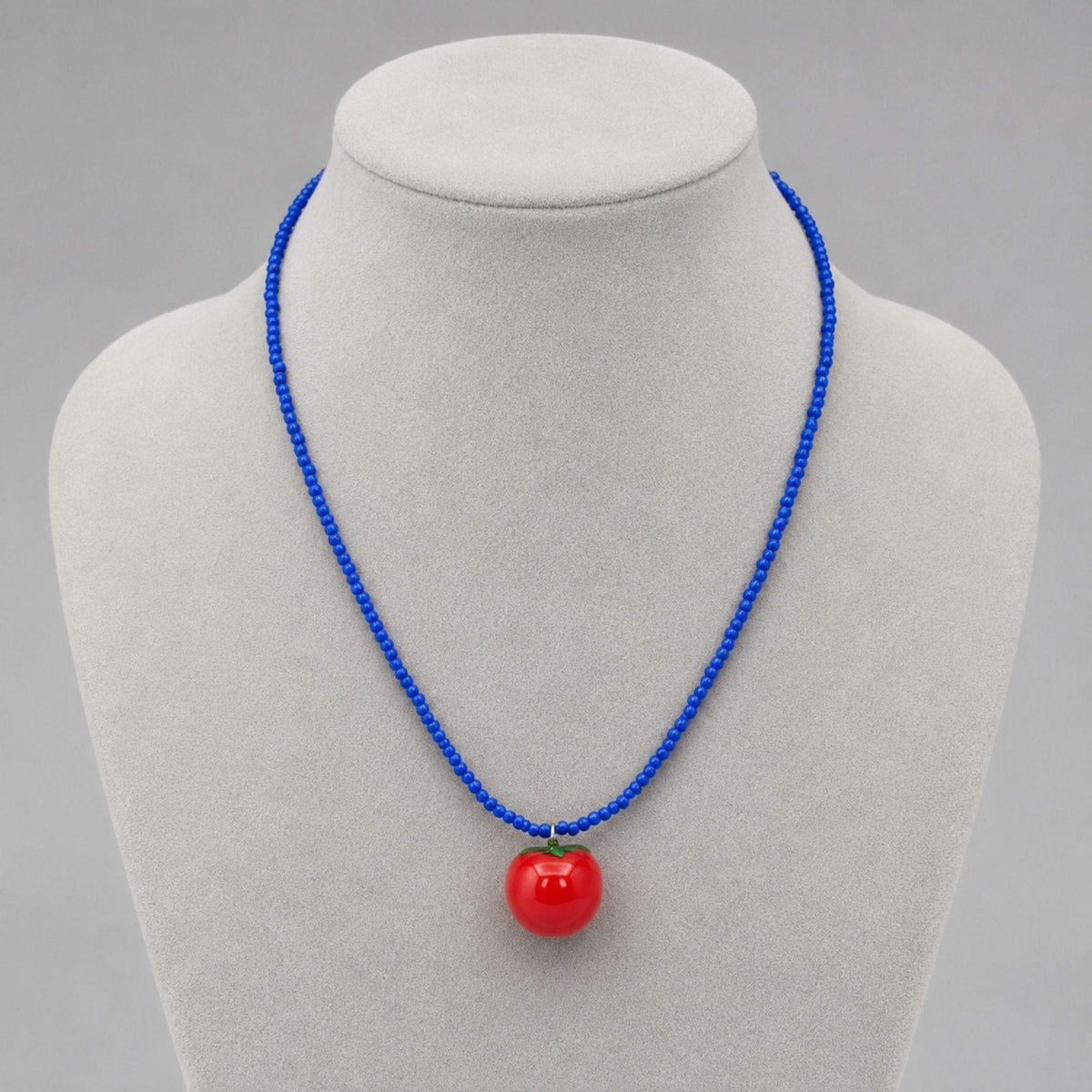 Tomato Pendant Beaded Necklace