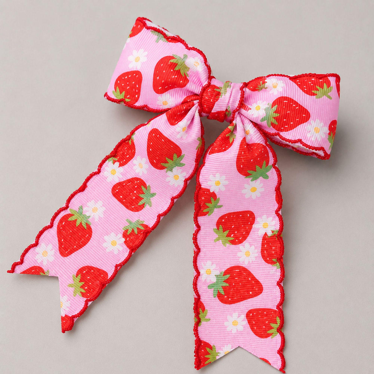 Strawberry Hair Bow Clip Set