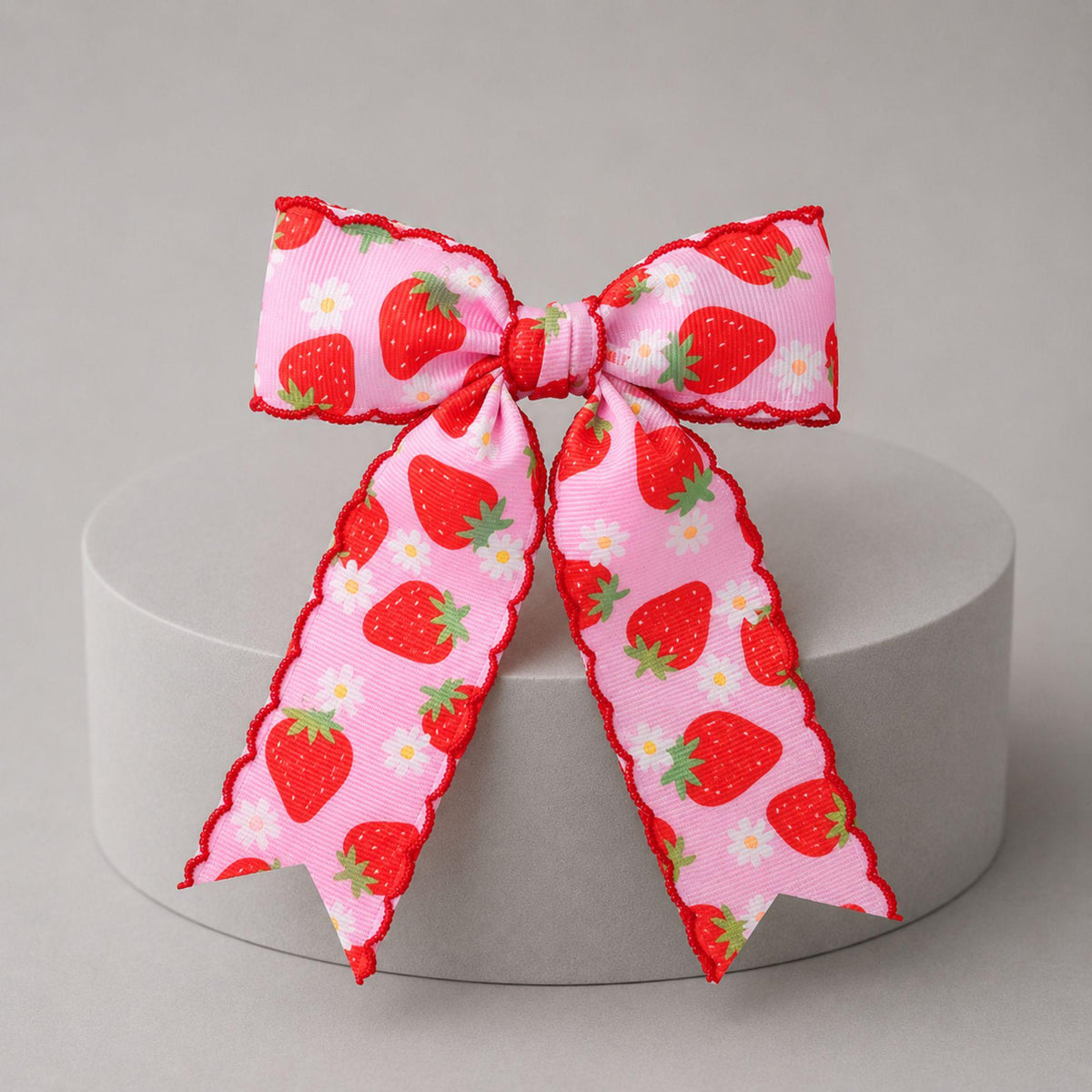 Strawberry Hair Bow Clip Set