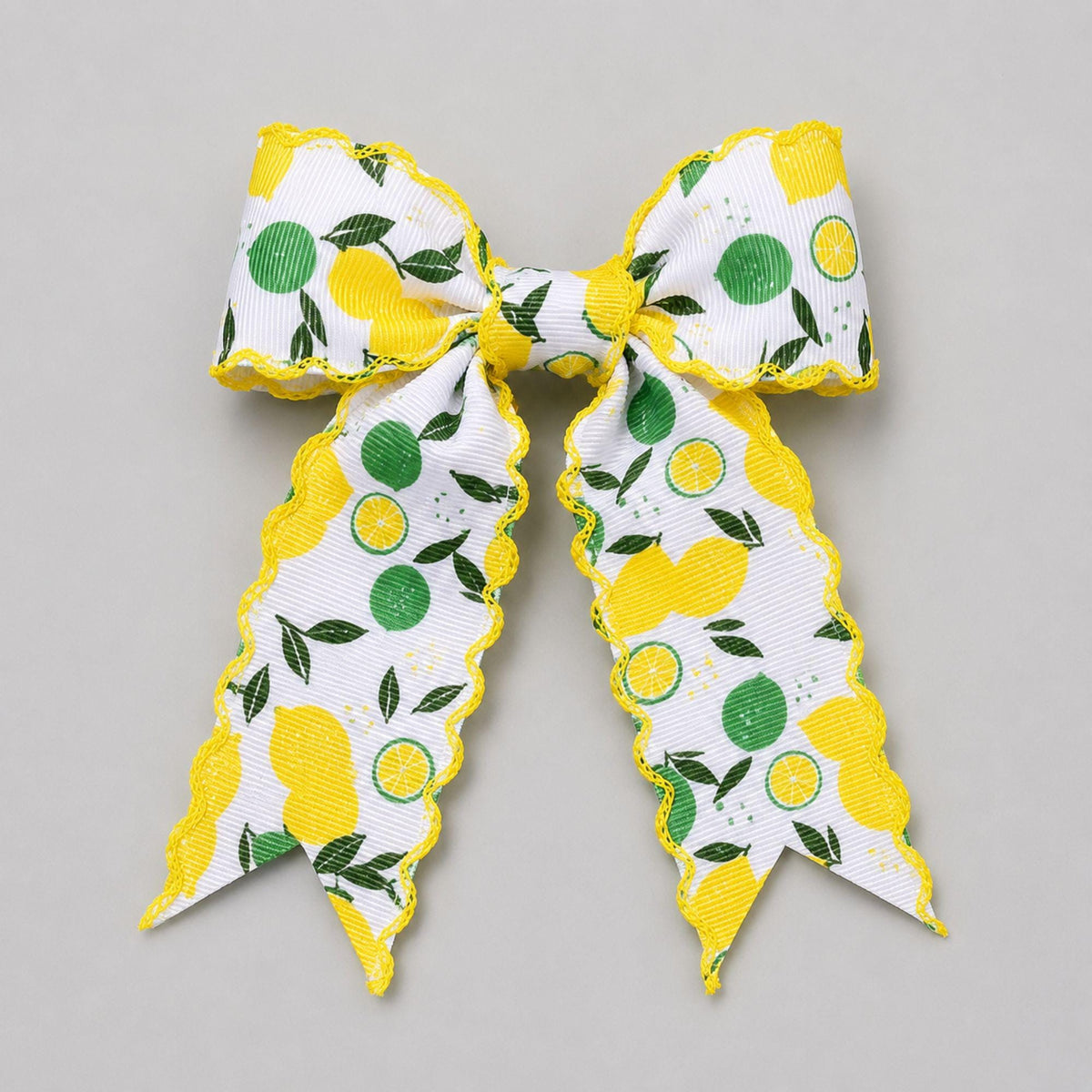 Lemon Hair Bow Clip Set