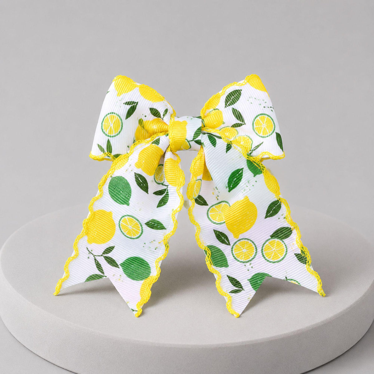 Lemon Hair Bow Clip Set