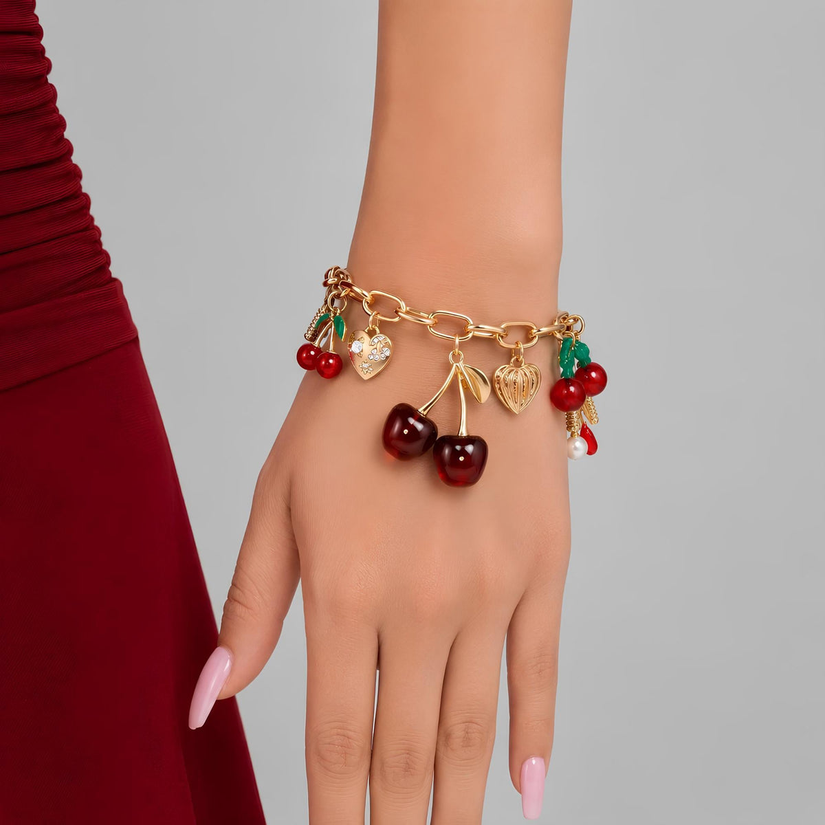 Cherry Charm Bracelet