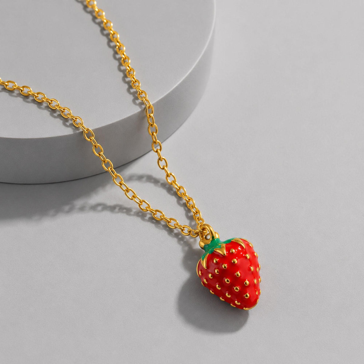 Strawberry Pendant Necklace