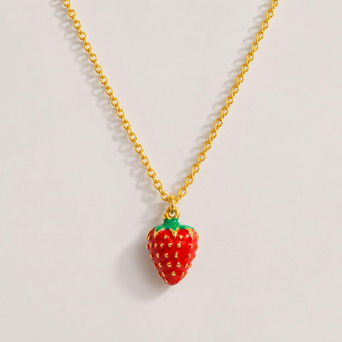 Strawberry Pendant Necklace