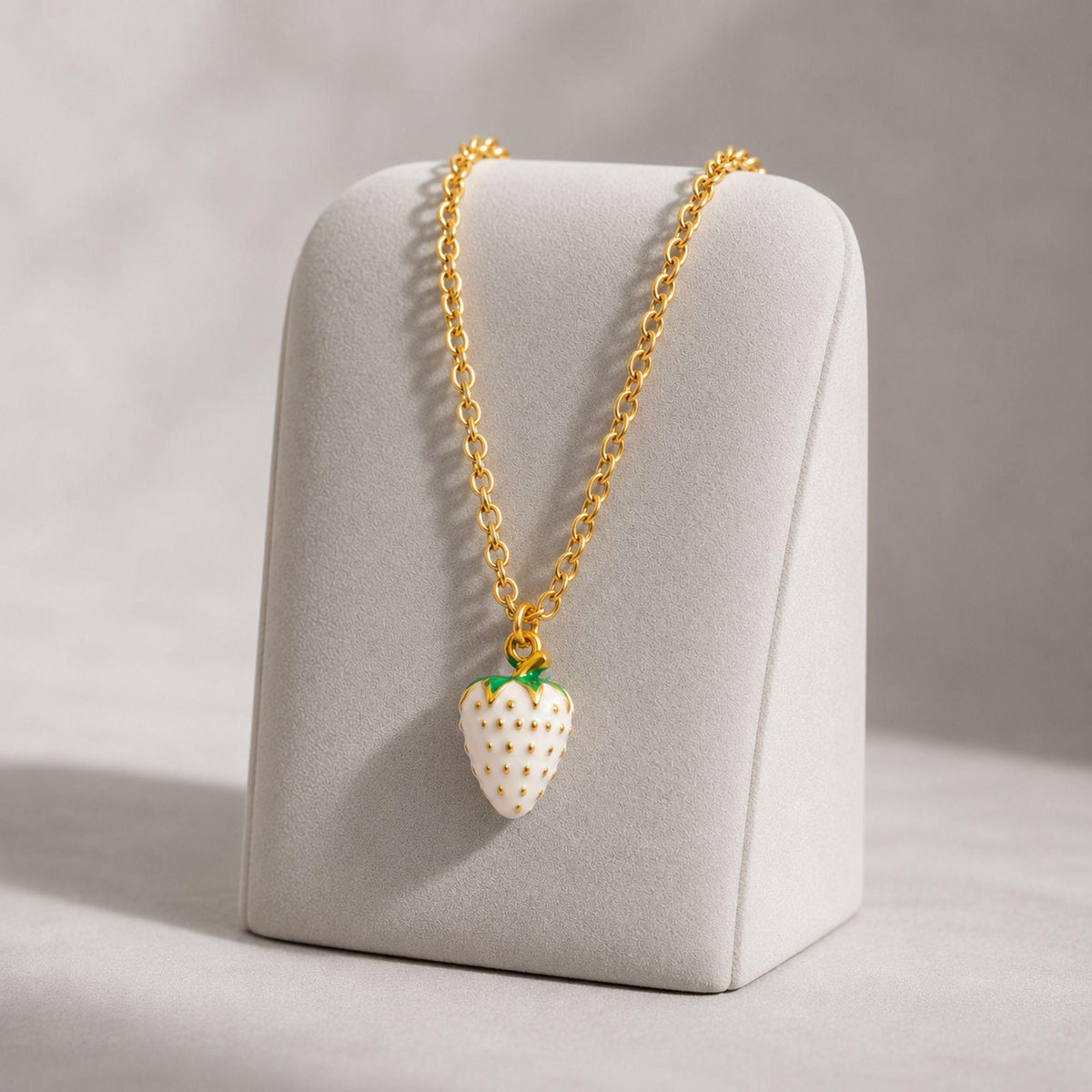 White Strawberry Necklace