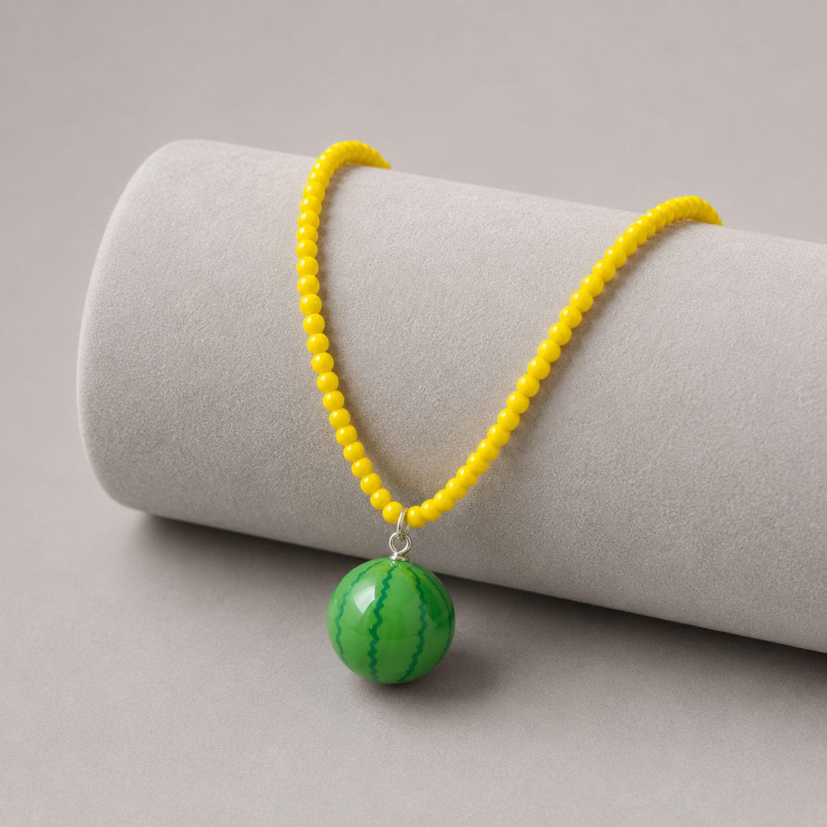 Watermelon Pendant Bead Necklace