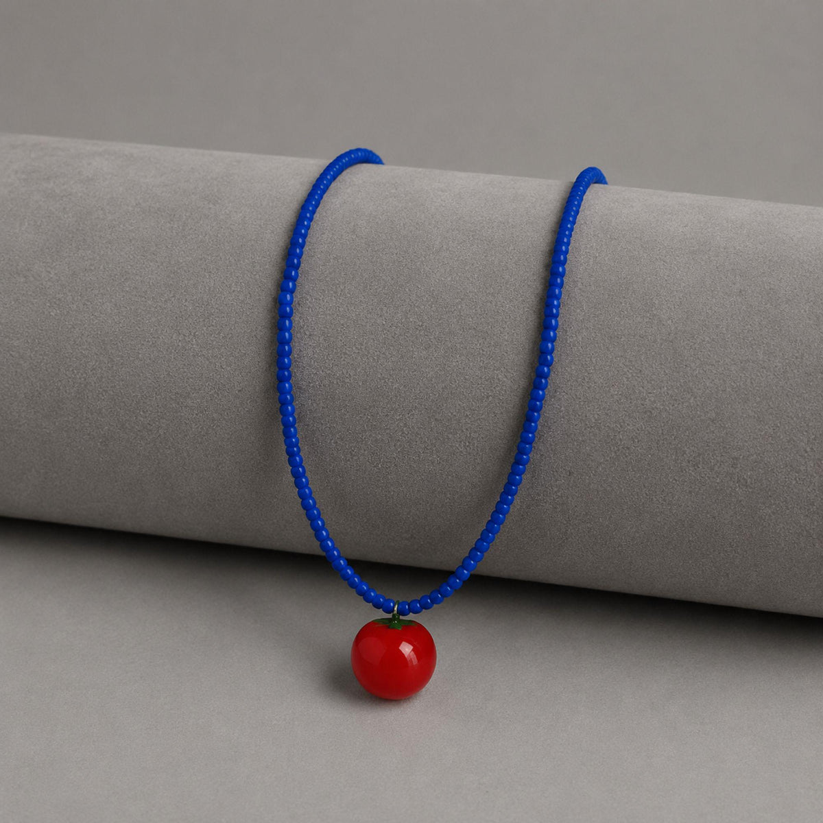 Tomato Pendant Beaded Necklace