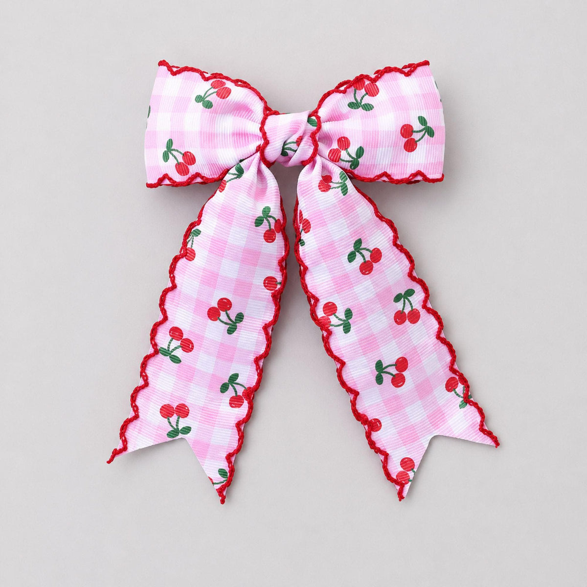 Cherry Hair Bow Clip Set