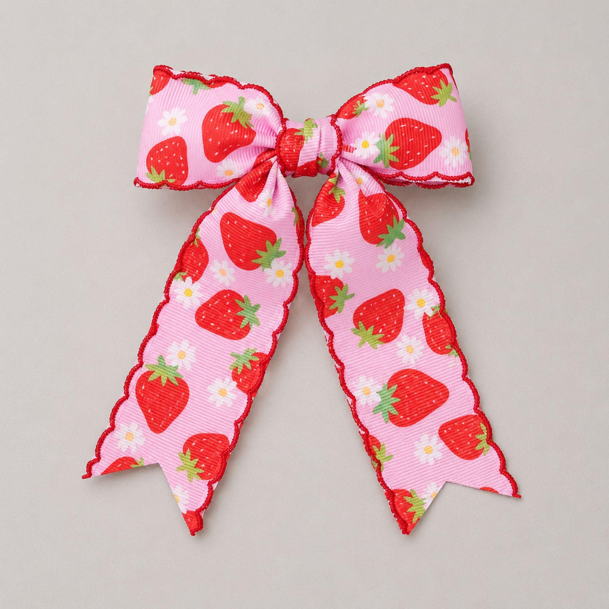 Strawberry Hair Bow Clip Set