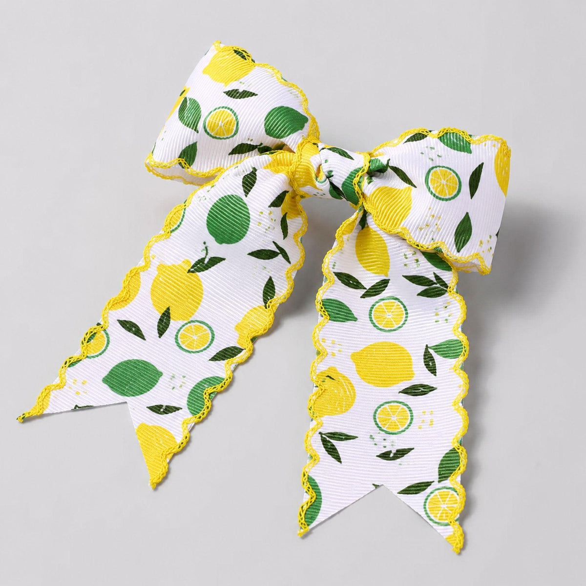 Lemon Hair Bow Clip Set