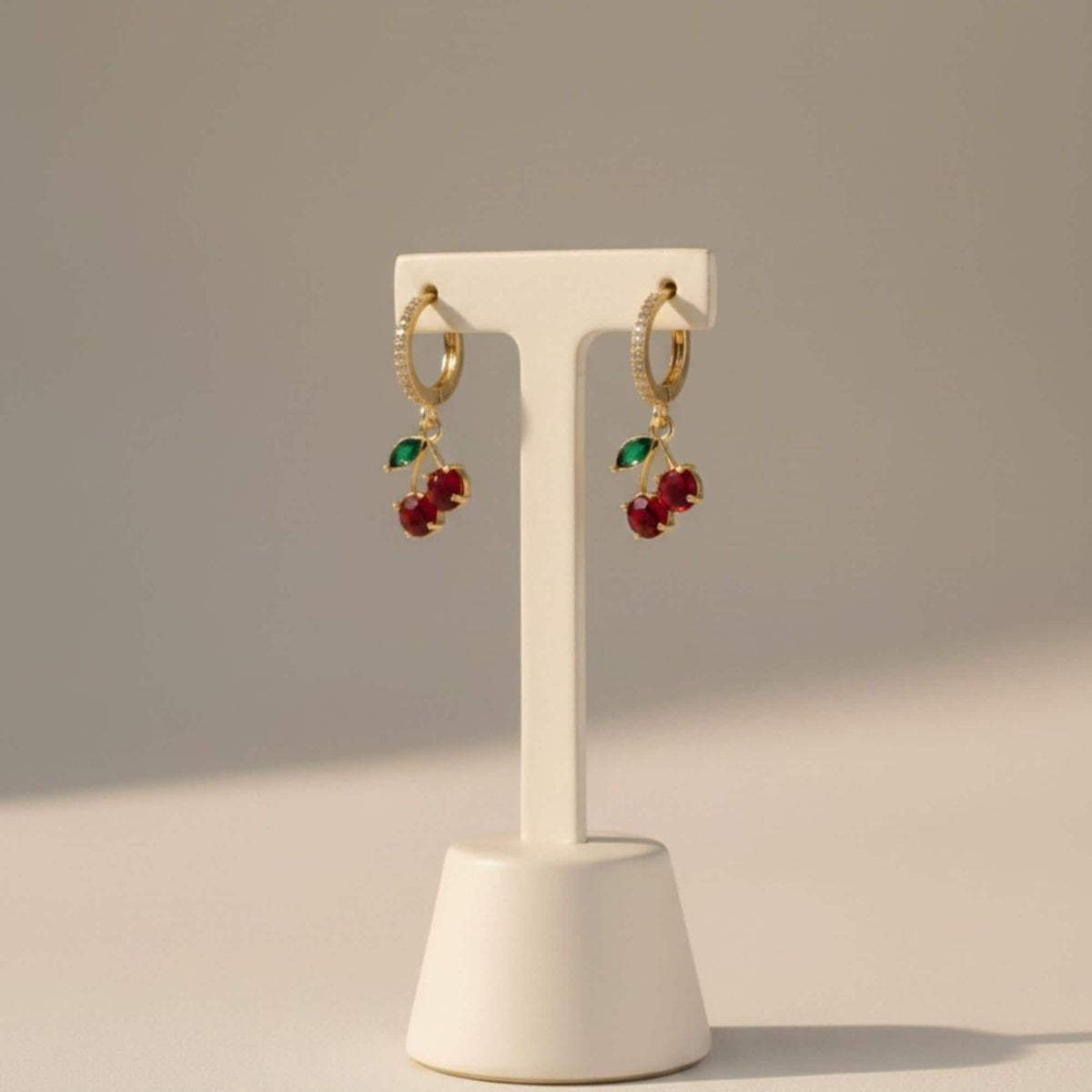 Cherry Hoop Earrings