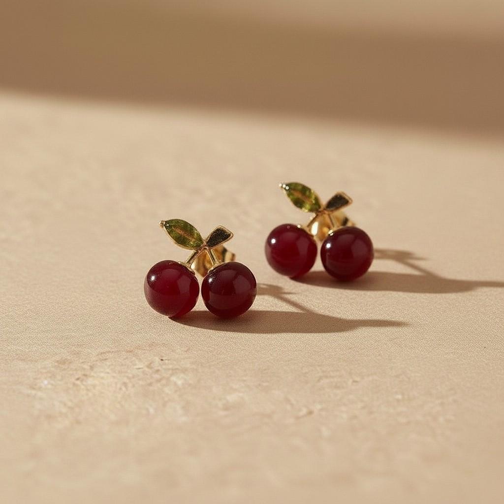Cherry Stud Earrings